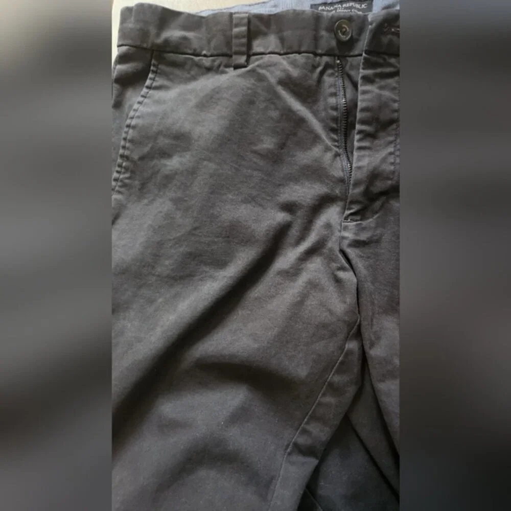 Banana Republic 33x32‎ Grey Black Cotton Skinny Chinos